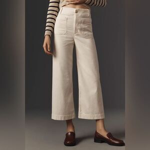 Anthropologie NWT Colette Cropped Wide-Leg corduroy size 23